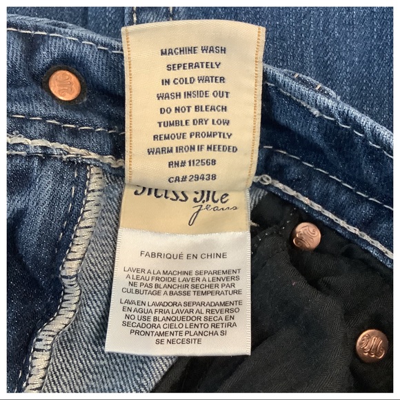 Miss Me Skinny Jeans Low Rise Embellished Bling 27 - Picture 12 of 14